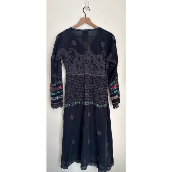 Johnny Was Embroidered Nori Boho Midi Dress - Small - Picture 7 of 10